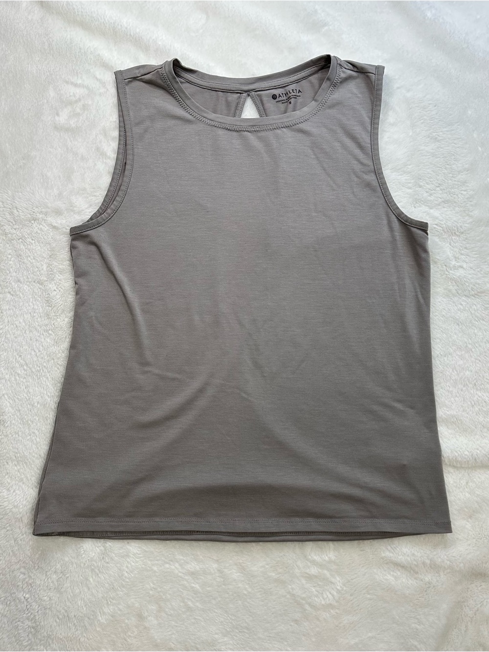 Athleta Essence Open Back Tank Asphalt Gray Size Small